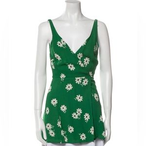 Reformation Dress Green Floral Small